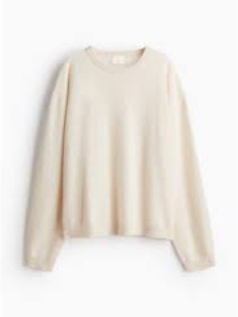 H&M Premium Cashmere Women's Scoop Crewneck Sweater in Cream